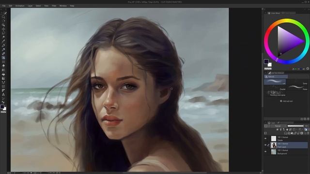 Digital Portrait Painting In Clip Studio Paint - Timelapse / Speed Painting