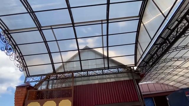 Навес из поликарбоната в Ингушетии с. Али-Юрт