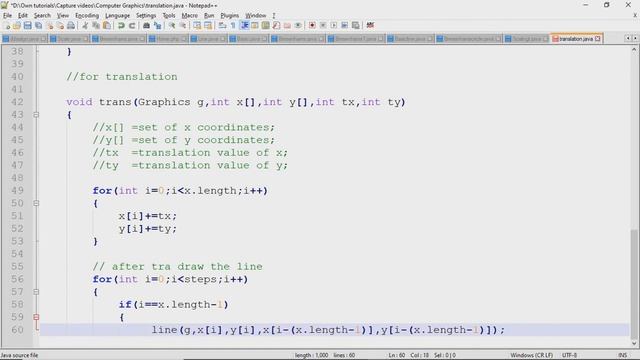 How to implement the translation 2D-transformation in java? смотреть онлайн