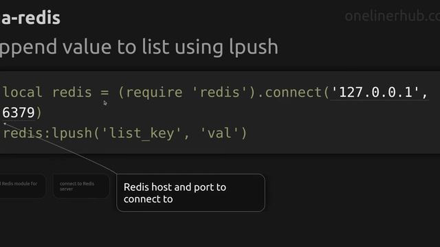 Append value to list using lpush #lua-redis смотреть онлайн