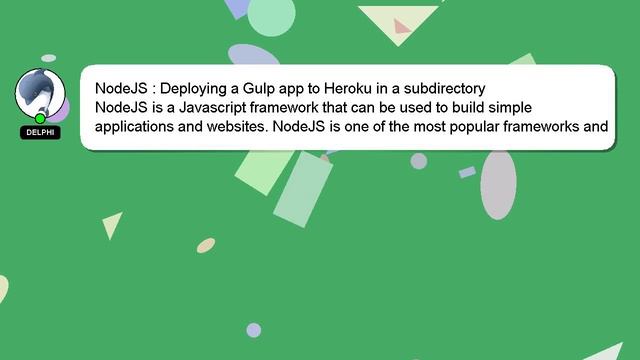 NodeJS : Deploying a Gulp app to Heroku in a subdirectory смотреть онлайн