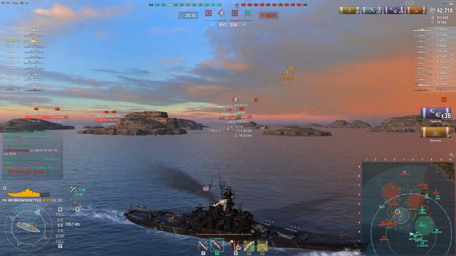Massachusetts B T8 US BB | 7 Kills, 270k Damage | World of Warships смотреть онлайн