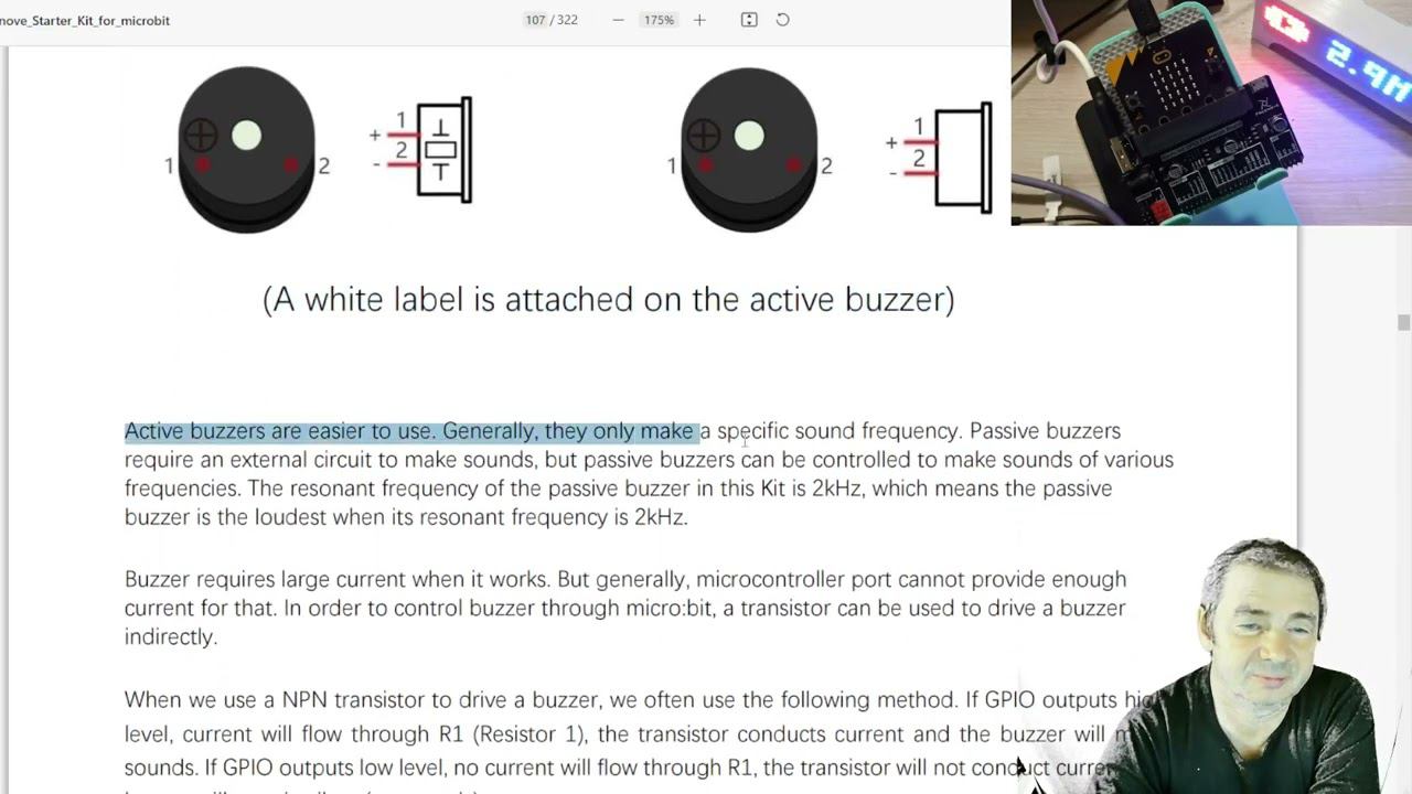 MICRO:BIT Ch9 ! Зуммер и PNP, NPN транзистор.How to identify active and passive buzzer? 2023 12 09 смотреть онлайн