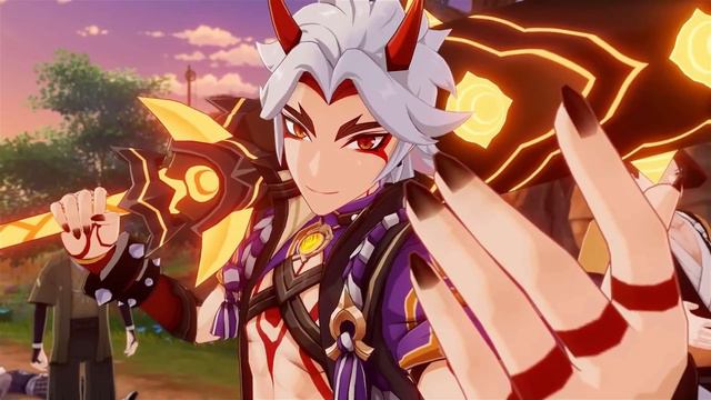 Arataki Itto Theme Music 1 HOUR - Make Way For The One And Oni! (tnbee Mix) | Genshin Impact