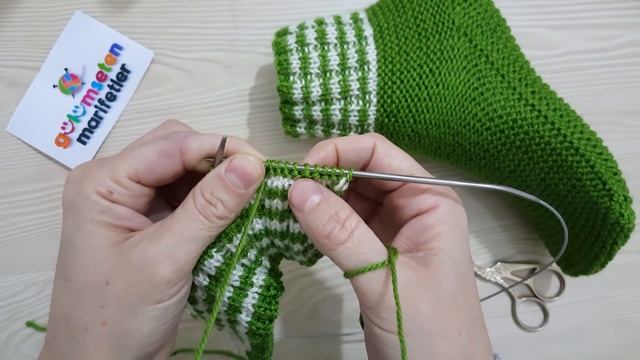 Bay Bayan çorap Patik Yapımı / İki şiş Ile Patik Modelleri / Kolay Bot Patik Modelleri / Örgü Patik