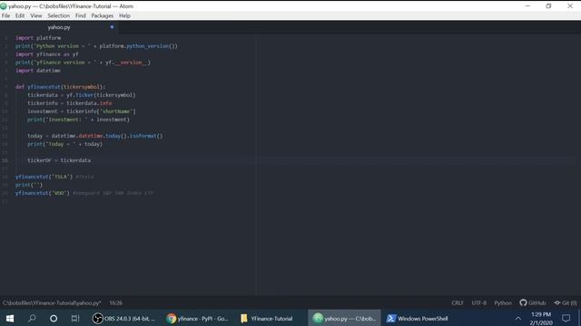 Python - Yahoo! Finance Tutorial смотреть онлайн