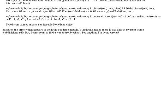 GIS: TypeError: cannot unpack non-iterable NoneType object on Spatial Join смотреть онлайн