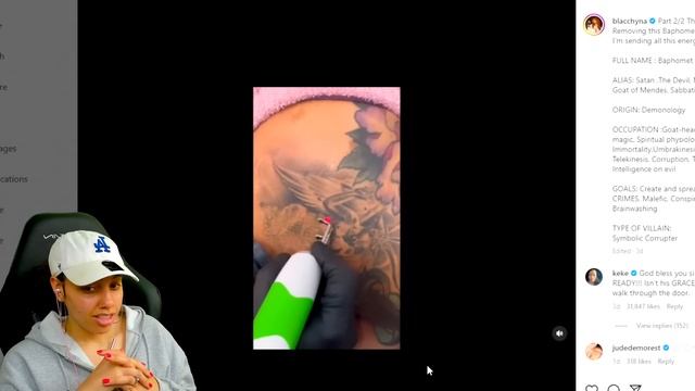 Blac Chyna Removes SATANIC Tattoo Because of THIS смотреть онлайн