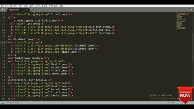 Bootstrap list group program | Structure of list group | Program of list group | Live output смотреть онлайн