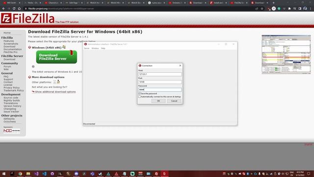 FileZilla FTP Server setup using the new UI! - Windows 10 смотреть онлайн