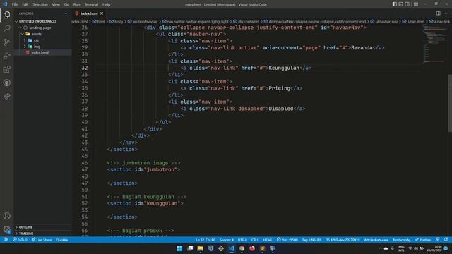 Tutorial Bootstrap 5 Landing Page Toko Online #3. Section Navbar смотреть онлайн