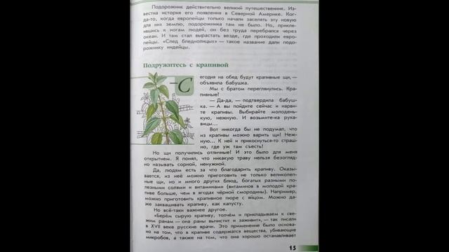 Читаем детям ЗЕЛЁНЫЕ СТРАНИЦЫ. А.А.Плешаков. Страница первая. ПОДРУЖИТЕСЬ С КРАПИВОЙ. смотреть онлайн