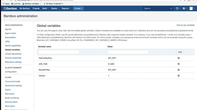 Variables in Atlassian Bamboo смотреть онлайн