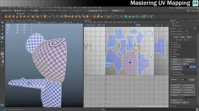 #5 How to UNFOLD & STACK UV shells | Mastering UV Mapping | Maya 2018 UV Mapping Tutorial смотреть онлайн