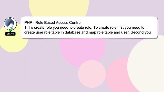 PHP : Role Based Access Control смотреть онлайн