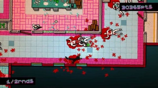 Прохождение миссии с полицией. Hotline Miami