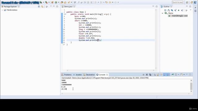 Hardcore Java With Android And SQL Applications Data types examples of java Part _7 смотреть онлайн