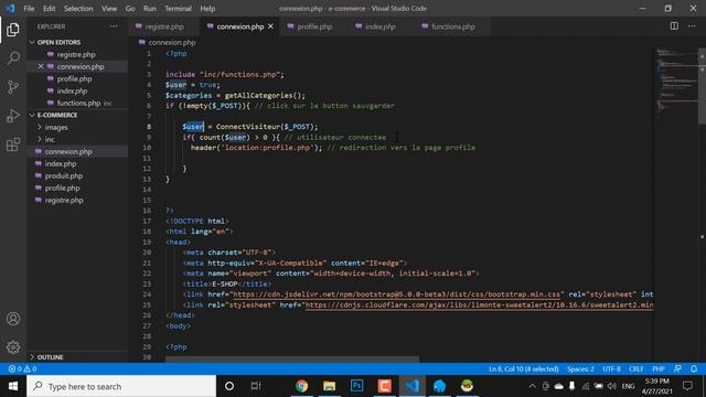 14- E-commerce Website Training-HTML-CSS-Mysql-PHP : Day 14 смотреть онлайн