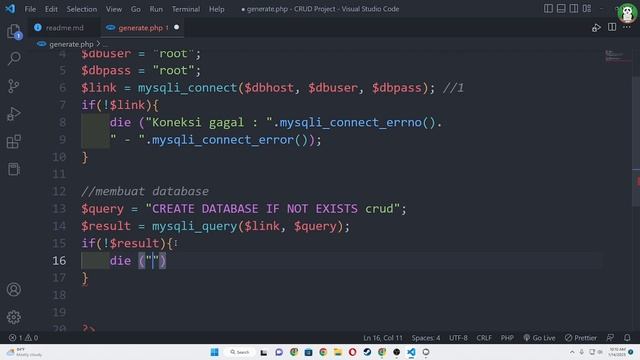 CRUD PHP#01 : Review Program dan Generate Database Dari PHP смотреть онлайн