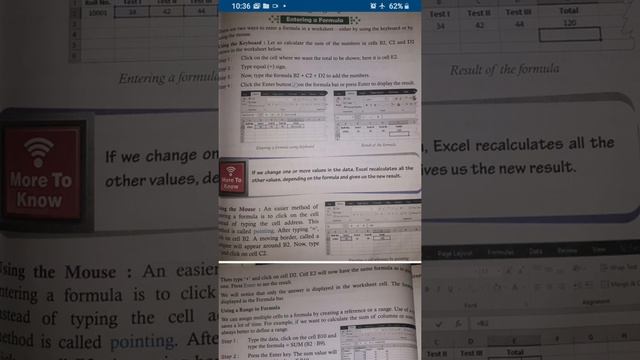 Class 7th Ch-2 Formulas And Function In Excel 2016