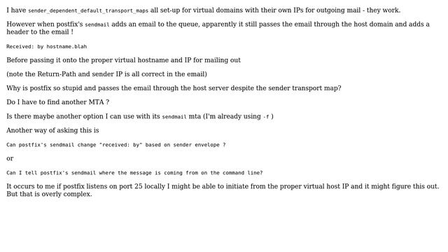 postfix mta header "received by" server hostname for virtual domain смотреть онлайн