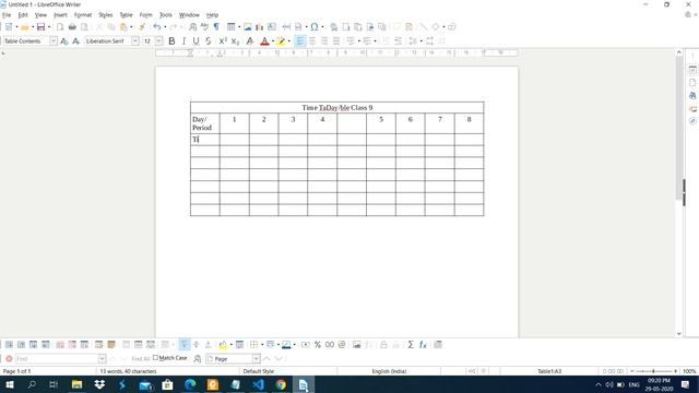 To Design TimeTable in LibreOffice Writer смотреть онлайн