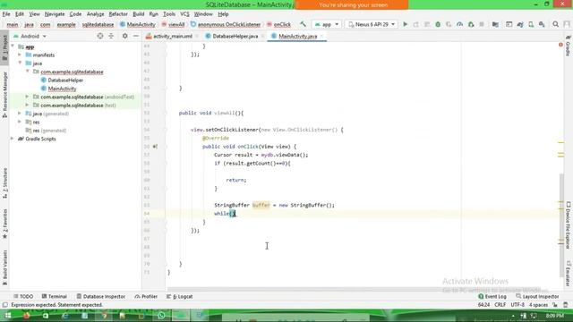 ANDROID SQLITE DATABASE TUTORIAL 4 | CREATING DATABASE | DATACOM IT INSTITUTE смотреть онлайн