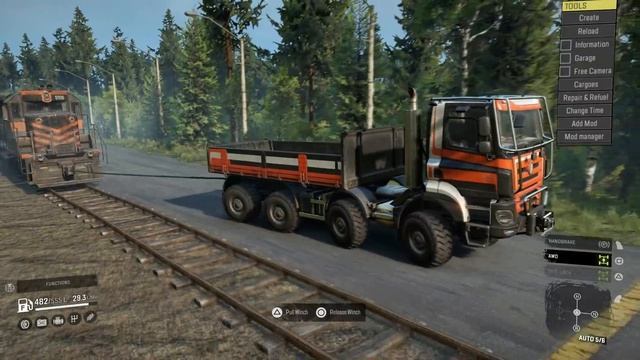 SnowRunner - TATRA PHOENIX Truck VS Train смотреть онлайн