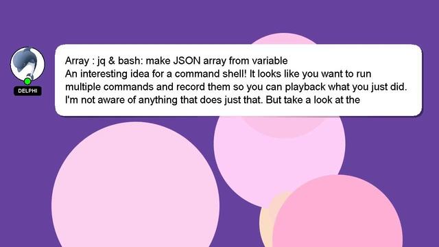 Array : jq & bash: make JSON array from variable смотреть онлайн