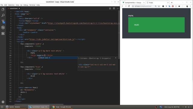 09.-Vue js 2 tutorial español ? [Componentes anidados]?? смотреть онлайн