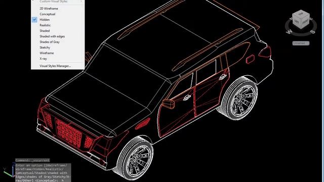 AUTOCAD 3D CAR DESIGN TUTORIAL- CAR 3D MODELING JEEP