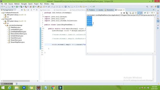 08 Peek method in Stream api смотреть онлайн