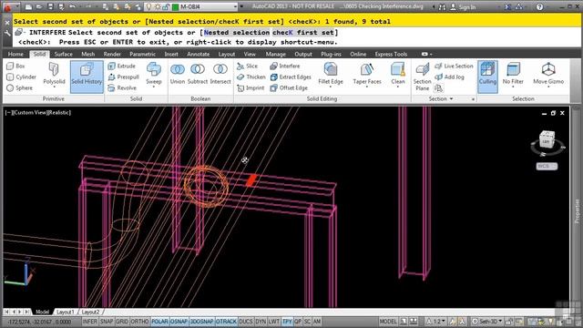 AutoCAD 3D Tutorial | Checking Interference in Solids смотреть онлайн
