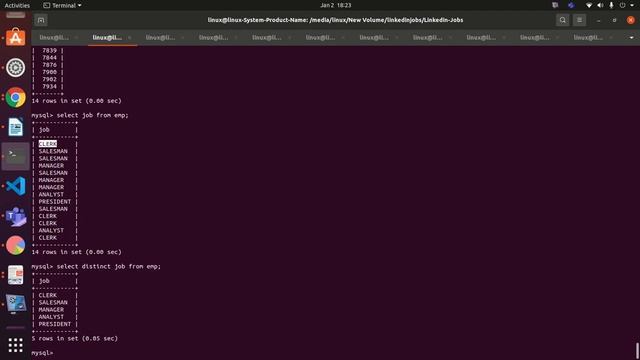 SQL class 4 - SELECT DISTINCT смотреть онлайн