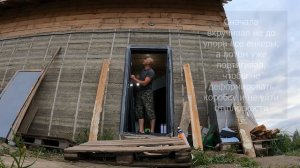 Установка входной двери в опилкобетон