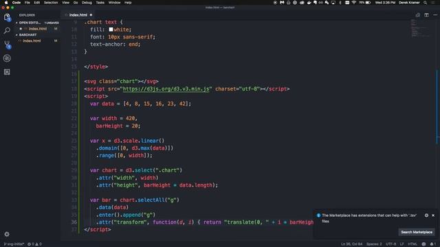 D3 Part 1 - Intro and Bar Charts смотреть онлайн