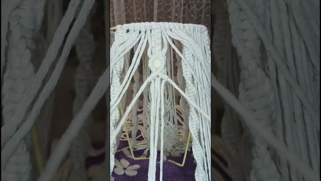 Плетение абажура часть 3. Абажур макраме часть 3. смотреть онлайн