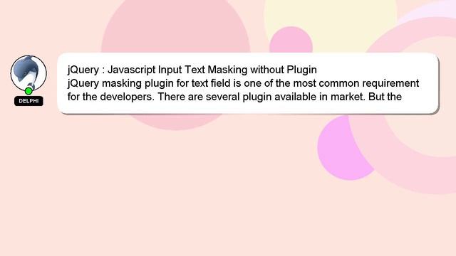 jQuery : Javascript Input Text Masking without Plugin смотреть онлайн