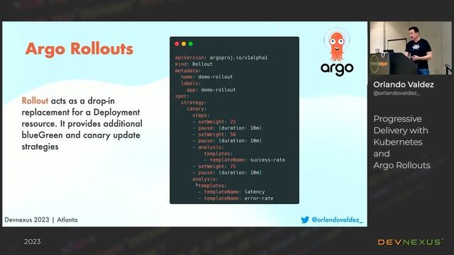 Devnexus 2023 - Progressive Delivery with Kubernetes and Argo Rollouts - Orlando Valdez смотреть онлайн
