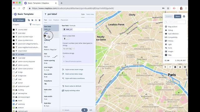 How to style an element (place) by attribute (place type) in Mapbox Studio смотреть онлайн