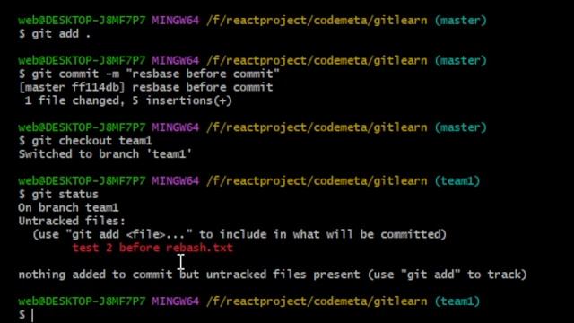 Git Rebase Command | Git Difference B/W Merge And Rebase Command смотреть онлайн