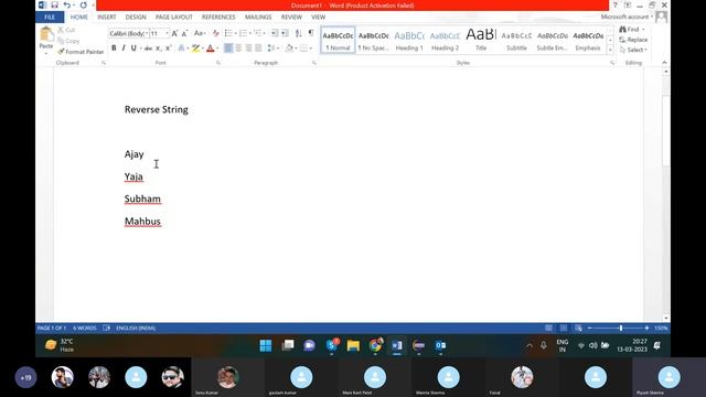 Java Class 14 - Array - Ascending and Descending order & Reverse string - (13/3/2023) смотреть онлайн