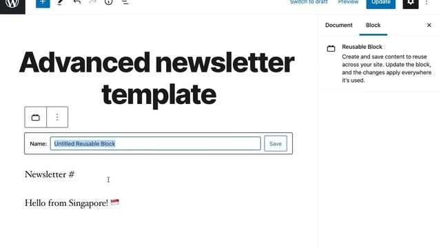 Advanced newsletter template (with ability to show/hide content) in Gutenberg block editor смотреть онлайн