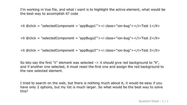 HTML : Highlight selected components VueJS смотреть онлайн