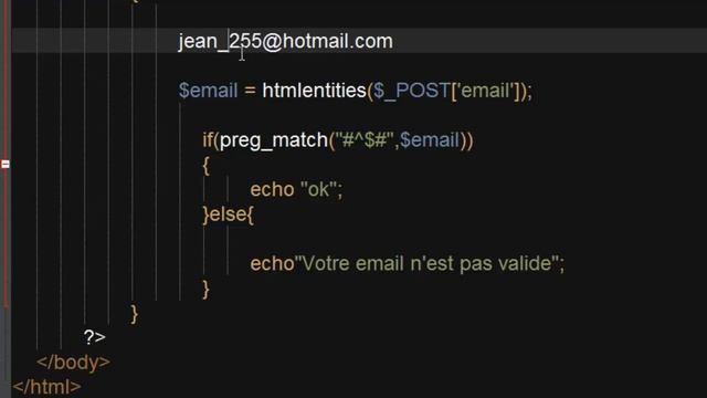 Tutoriel php:construction d'une regex pour valider un email | By NewDzign смотреть онлайн
