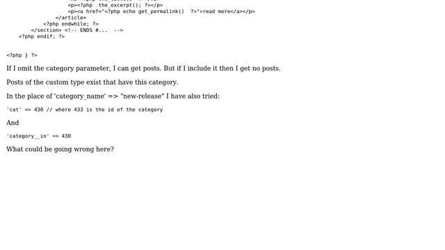 Wordpress: Cannot get custom posts by category смотреть онлайн