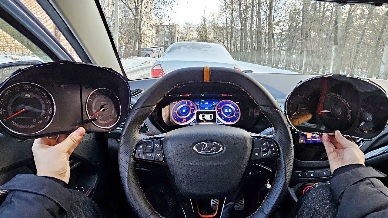 LADA VESTA ВЫБИРАЕМ ЛУЧШУЮ ПРИБОРНУЮ ПАНЕЛЬ: Ferrum vs Цифровая приборка (тюн авто с gps) vs штатная смотреть онлайн
