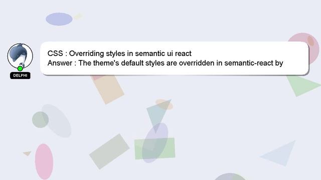 CSS : Overriding styles in semantic ui react смотреть онлайн