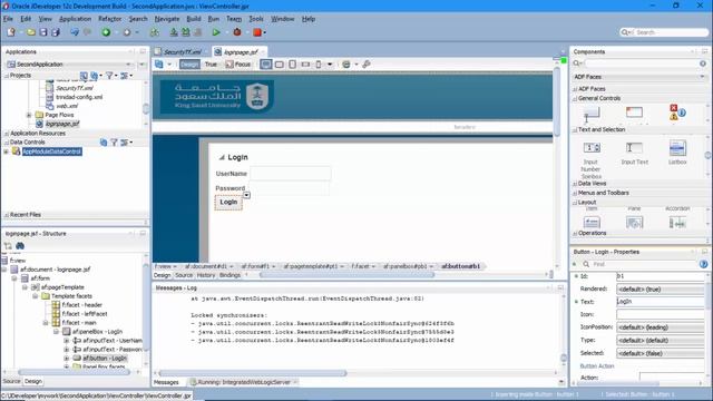 12- Web Application and Database Programming :Oracle ADF- Design LoginPage Using Template смотреть онлайн