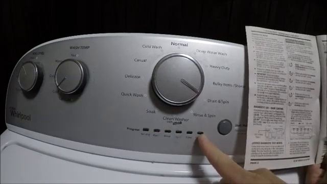 Whirlpool WTW5000DW0 Washing Machine How to check codes F7E1 Error Code. смотреть онлайн